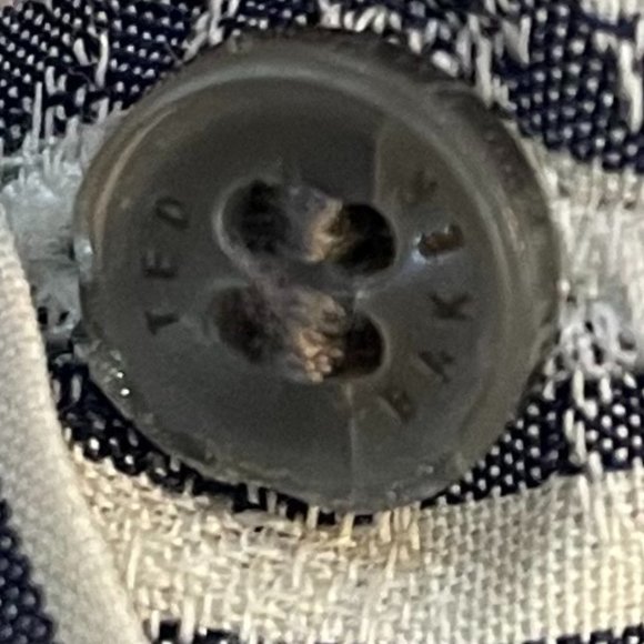 Men's Ted Baker London Grey/White Stripe Button Down Dress Shirt‎ Size 6 (2XL) - Picture 7 of 8